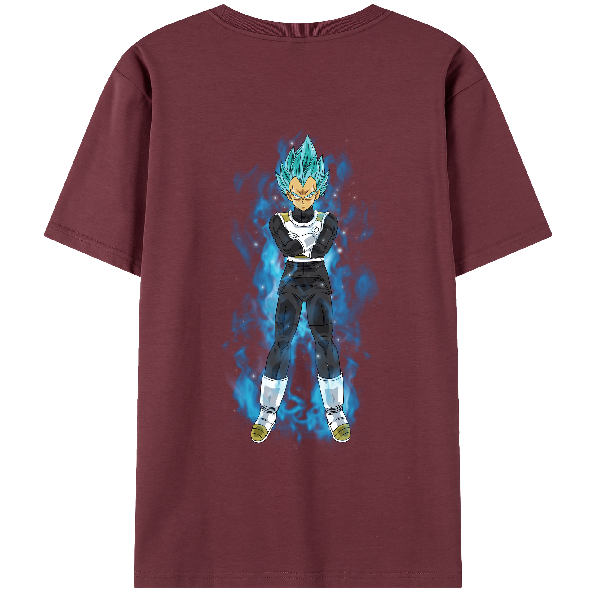 （画像用） ドラゴンボール ベジータ四世（Bejīta Yonsei）DRAGON BALL Vegeta IV 綿100％半袖Tシャツ（背面プリント）